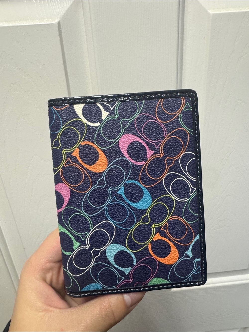 Coach Multicolor Signature Passport Holder / Passport Case – Excellent Condition